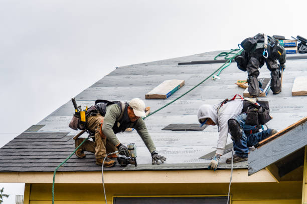 Professional Roofing technician working in Shortsville, NY